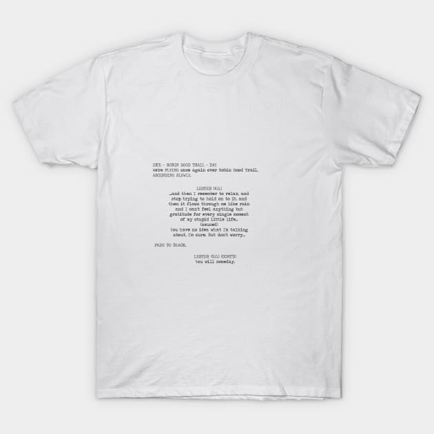 American Beauty Screenplay T-Shirt by KCrooks